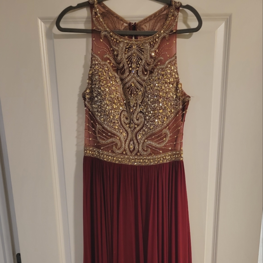 A wedding, homecoming, or prom dress
